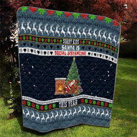 Sorry Kids Santa Is Social Distancing This Year Christmas Quilt Xmas Holiday Patterns - Wonder Print Shop
