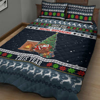 Sorry Kids Santa Is Social Distancing This Year Christmas Quilt Bed Set Xmas Holiday Patterns - Wonder Print Shop