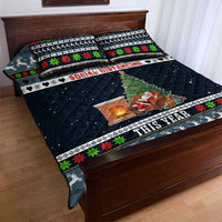 Sorry Kids Santa Is Social Distancing This Year Christmas Quilt Bed Set Xmas Holiday Patterns - Wonder Print Shop