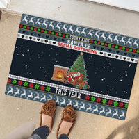Sorry Kids Santa Is Social Distancing This Year Christmas Rubber Doormat Xmas Holiday Patterns - Wonder Print Shop