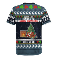 Sorry Kids Santa Is Social Distancing This Year Christmas Rugby Jersey Xmas Holiday Patterns - Wonder Print Shop