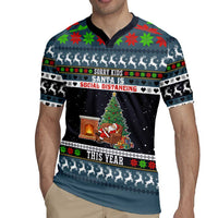 Sorry Kids Santa Is Social Distancing This Year Christmas Rugby Jersey Xmas Holiday Patterns - Wonder Print Shop