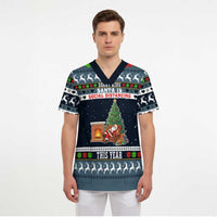 Sorry Kids Santa Is Social Distancing This Year Christmas Scrub Top Xmas Holiday Patterns - Wonder Print Shop