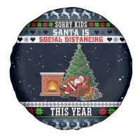 Sorry Kids Santa Is Social Distancing This Year Christmas Spare Tire Cover Xmas Holiday Patterns - Wonder Print Shop