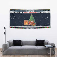 Sorry Kids Santa Is Social Distancing This Year Christmas Tapestry Xmas Holiday Patterns - Wonder Print Shop