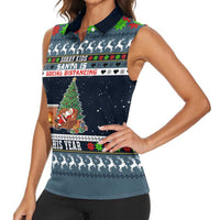 Sorry Kids Santa Is Social Distancing This Year Christmas Women Sleeveless Polo Shirt Xmas Holiday Patterns - Wonder Print Shop