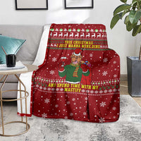 Spend Time With My Mastiff Christmas Blanket Xmas Holiday Patterns - Wonder Print Shop