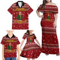 Spend Time With My Mastiff Christmas Family Matching Off Shoulder Maxi Dress and Hawaiian Shirt Xmas Holiday Patterns - Wonder Print Shop