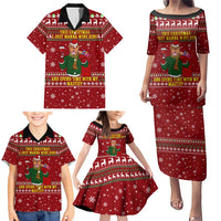 Spend Time With My Mastiff Christmas Family Matching Puletasi and Hawaiian Shirt Xmas Holiday Patterns - Wonder Print Shop