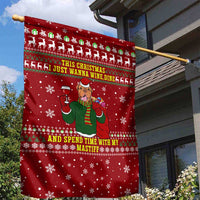 Spend Time With My Mastiff Christmas Garden Flag Xmas Holiday Patterns - Wonder Print Shop