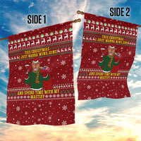 Spend Time With My Mastiff Christmas Garden Flag Xmas Holiday Patterns - Wonder Print Shop