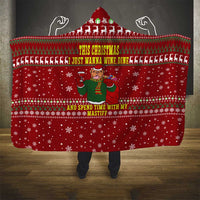 Spend Time With My Mastiff Christmas Hooded Blanket Xmas Holiday Patterns - Wonder Print Shop