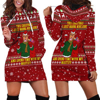 Spend Time With My Mastiff Christmas Hoodie Dress Xmas Holiday Patterns - Wonder Print Shop