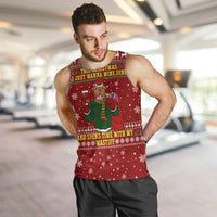 Spend Time With My Mastiff Christmas Men Tank Top Xmas Holiday Patterns - Wonder Print Shop