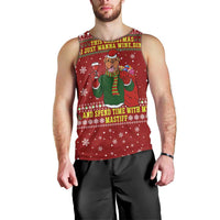 Spend Time With My Mastiff Christmas Men Tank Top Xmas Holiday Patterns - Wonder Print Shop