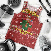 Spend Time With My Mastiff Christmas Men Tank Top Xmas Holiday Patterns - Wonder Print Shop