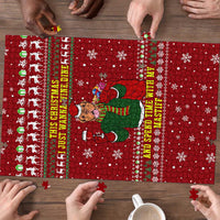 Spend Time With My Mastiff Christmas Puzzle Xmas Holiday Patterns - Wonder Print Shop