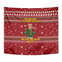 Spend Time With My Mastiff Christmas Tapestry Xmas Holiday Patterns - Wonder Print Shop