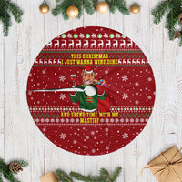 Spend Time With My Mastiff Christmas Tree Skirt Xmas Holiday Patterns - Wonder Print Shop