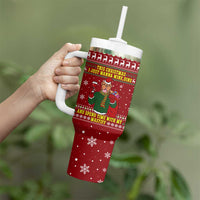 Spend Time With My Mastiff Christmas Tumbler With Handle Xmas Holiday Patterns - Wonder Print Shop