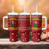 Spend Time With My Mastiff Christmas Tumbler With Handle Xmas Holiday Patterns - Wonder Print Shop