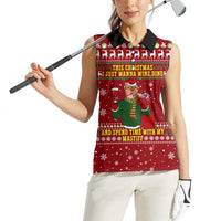 Spend Time With My Mastiff Christmas Women Sleeveless Polo Shirt Xmas Holiday Patterns - Wonder Print Shop