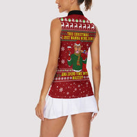 Spend Time With My Mastiff Christmas Women Sleeveless Polo Shirt Xmas Holiday Patterns - Wonder Print Shop