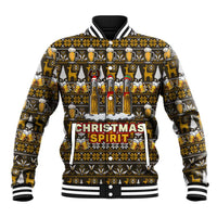 Spirit Beer Christmas Baseball Jacket Xmas Holiday Patterns - Wonder Print Shop