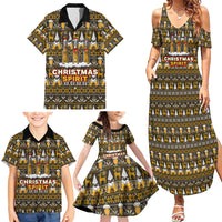 Spirit Beer Christmas Family Matching Summer Maxi Dress and Hawaiian Shirt Xmas Holiday Patterns - Wonder Print Shop