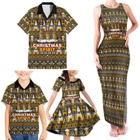 Spirit Beer Christmas Family Matching Tank Maxi Dress and Hawaiian Shirt Xmas Holiday Patterns - Wonder Print Shop