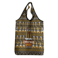 Spirit Beer Christmas Grocery Bag Xmas Holiday Patterns - Wonder Print Shop