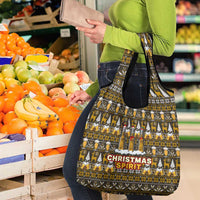 Spirit Beer Christmas Grocery Bag Xmas Holiday Patterns - Wonder Print Shop