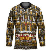 Spirit Beer Christmas Hockey Jersey Xmas Holiday Patterns - Wonder Print Shop