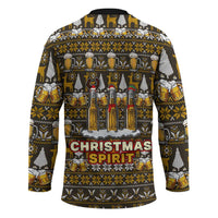 Spirit Beer Christmas Hockey Jersey Xmas Holiday Patterns - Wonder Print Shop