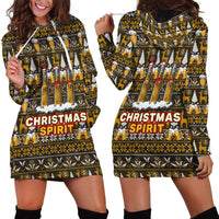Spirit Beer Christmas Hoodie Dress Xmas Holiday Patterns - Wonder Print Shop