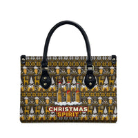 Spirit Beer Christmas Leather Bag Xmas Holiday Patterns - Wonder Print Shop