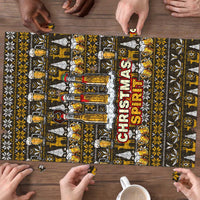 Spirit Beer Christmas Puzzle Xmas Holiday Patterns - Wonder Print Shop
