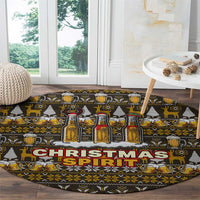 Spirit Beer Christmas Round Carpet Xmas Holiday Patterns - Wonder Print Shop