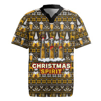 Spirit Beer Christmas Rugby Jersey Xmas Holiday Patterns - Wonder Print Shop
