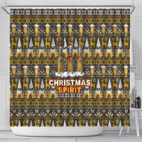 Spirit Beer Christmas Shower Curtain Xmas Holiday Patterns - Wonder Print Shop