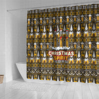 Spirit Beer Christmas Shower Curtain Xmas Holiday Patterns - Wonder Print Shop