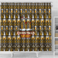 Spirit Beer Christmas Shower Curtain Xmas Holiday Patterns - Wonder Print Shop