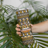 Spirit Beer Christmas Skinny Tumbler Xmas Holiday Patterns - Wonder Print Shop
