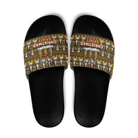 Spirit Beer Christmas Slide Sandals Xmas Holiday Patterns - Wonder Print Shop