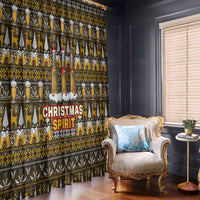Spirit Beer Christmas Window Curtain Xmas Holiday Patterns - Wonder Print Shop