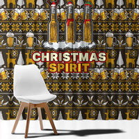 Spirit Beer Christmas Window Curtain Xmas Holiday Patterns - Wonder Print Shop