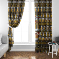 Spirit Beer Christmas Window Curtain Xmas Holiday Patterns - Wonder Print Shop