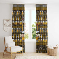 Spirit Beer Christmas Window Curtain Xmas Holiday Patterns - Wonder Print Shop