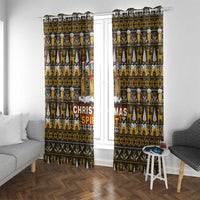 Spirit Beer Christmas Window Curtain Xmas Holiday Patterns - Wonder Print Shop