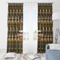 Spirit Beer Christmas Window Curtain Xmas Holiday Patterns - Wonder Print Shop